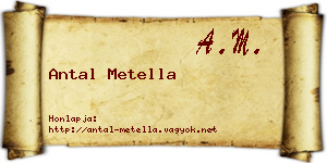 Antal Metella névjegykártya
